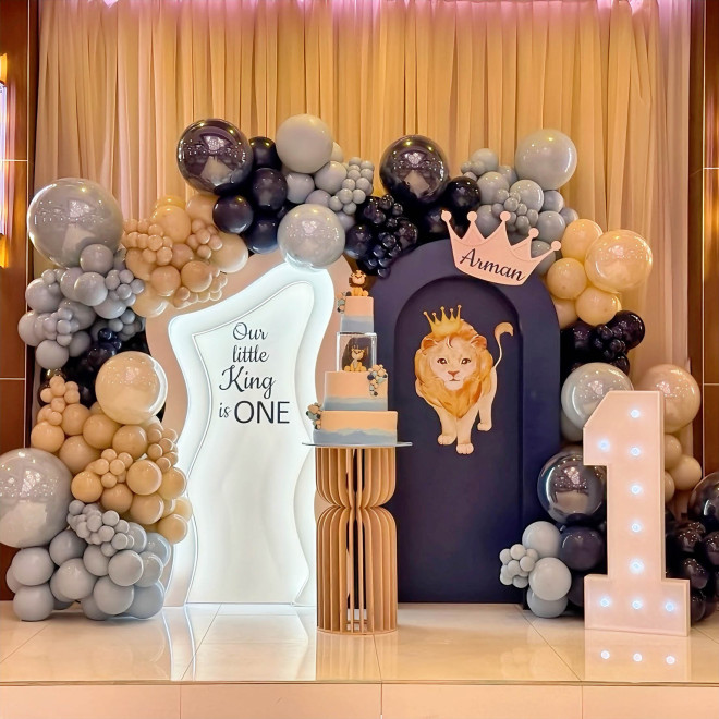 2-Layer 3D Wavy Wooden Arch Backdrop