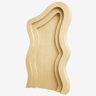 2-Layer 3D Wavy Wooden Arch Backdrop