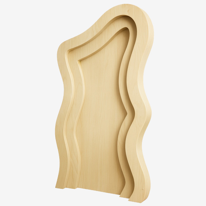 2-Layer 3D Wavy Wooden Arch Backdrop