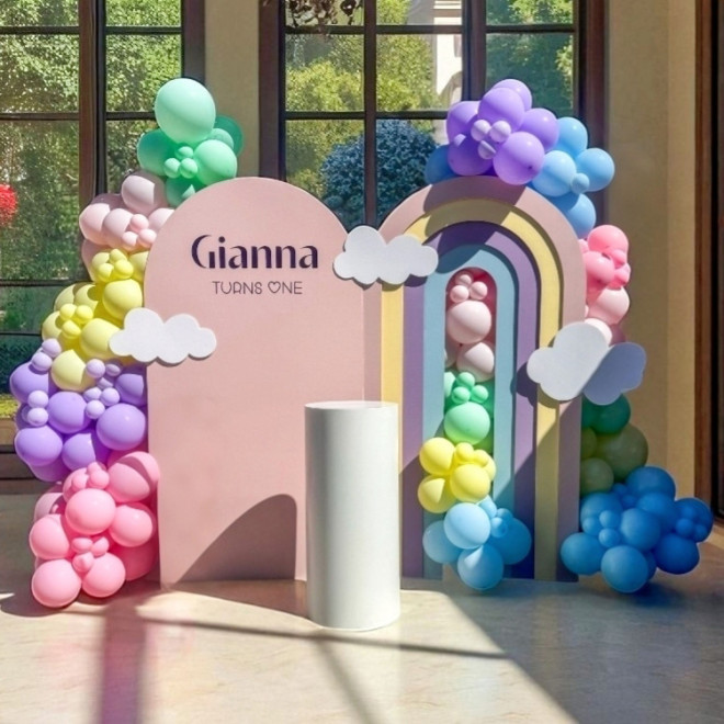 3D Layered Open Arch Backdrop 6'6" × 41"