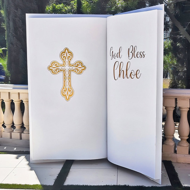 3D Wooden Book Backdrop - Open Pages