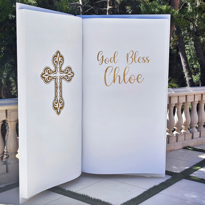 3D Wooden Book Backdrop - Open Pages
