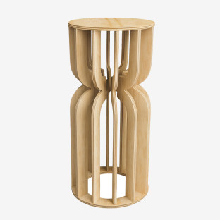 Wooden Pedestal Cake Stand - Mirelle, 12 Slats