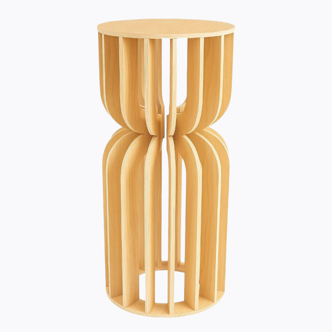 Wooden Pedestal Cake Stand - Mirelle, 16 Slats