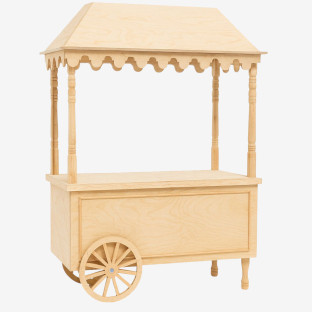 Wooden Candy Cart 3x5 ft, 7 ft tall