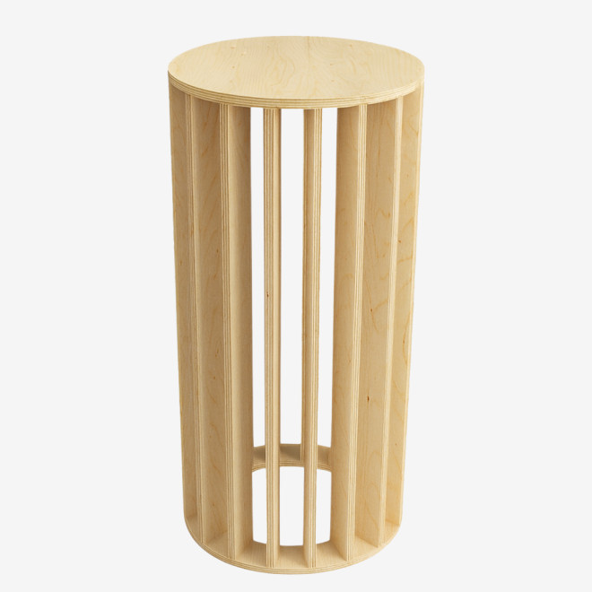 Wooden Pedestal Cake Stand - Forma, 16 Slats